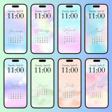 Load image into Gallery viewer, 12 Dreamy Pastel 20205 Calendar Wallpaper (DIGITAL DOWNLOAD)