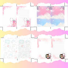 Load image into Gallery viewer, 11 Printable 6inx4in Memo Pad Template (DIGITAL DOWNLOAD)