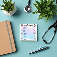 Load image into Gallery viewer, 30 Printable Vital Signs 3.5inx3.5in Memo Pad (DIGITAL DOWNLOAD)