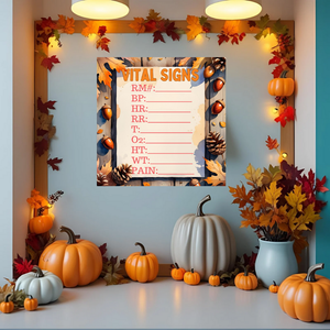15 Printable Vital Signs 3.5inx3.5in Memo Pad (DIGITAL DOWNLOAD)