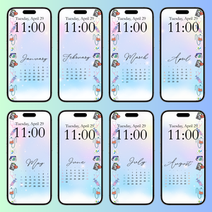 12 Medical Themed 2025 Calendar  Wallpaper (DIGITAL DOWNLOAD)