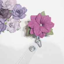 Load image into Gallery viewer, Purple Flower Badge Reel
