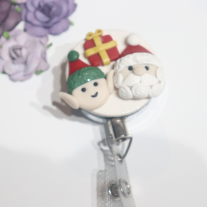 Santa and Elf Badge Reel