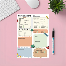 Load image into Gallery viewer, Shift Organizer, Vital Signs Tracker and Report Sheet Nursing Bundle (DIGITAL DOWNLOAD)
