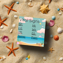 Load image into Gallery viewer, 10 Printable Beach Vital Signs 3inx3in Memo Pad Template (DIGITAL DOWNLOAD)
