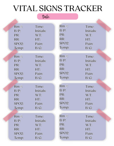 Free Vital Signs Tracker Template