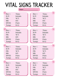 Free Vital Signs Tracker Template