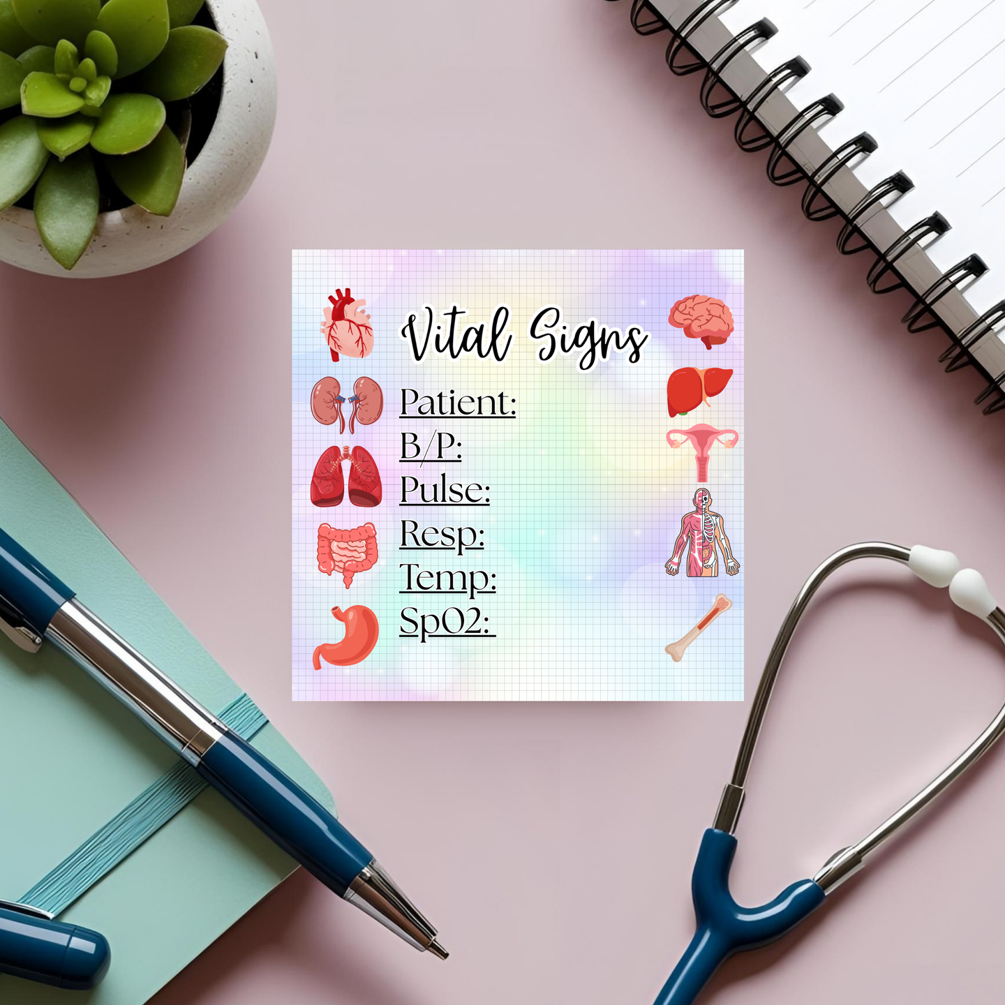 Anatomy Sticky Note - Simple Version