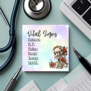15 Printable Vital Signs 3.5inx3.5in Memo Pad (DIGITAL DOWNLOAD)