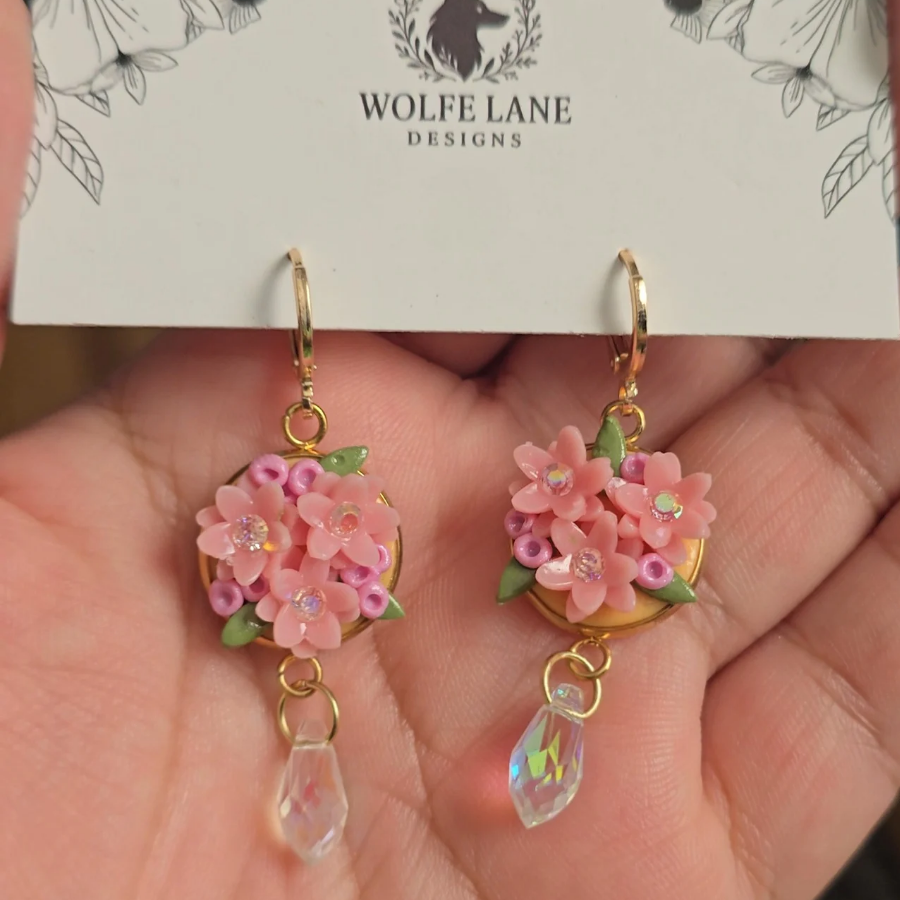 Pink Cosmos Dangles